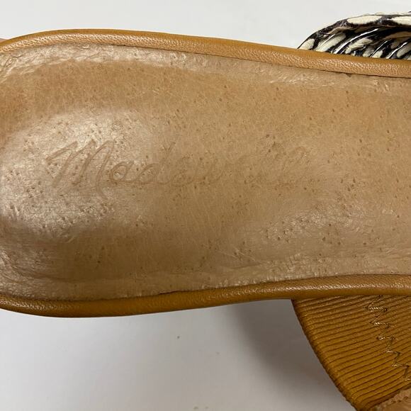 Madewell The Meg Slide Sandal in Snake Embossed Leather Size 7 - Picture 8 of 9